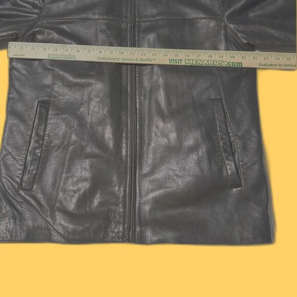 Claiborne Outerwear Men’s M Leather Lambskin RN 94468 W/polyester Lining Work - Picture 6 of 13